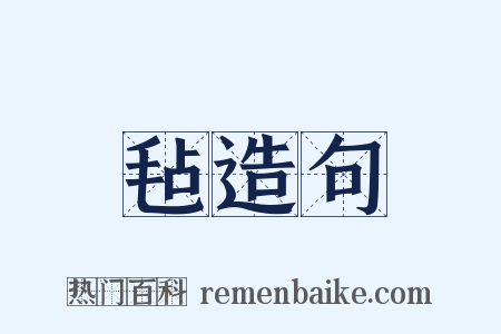 毡造句是什么意思的图片